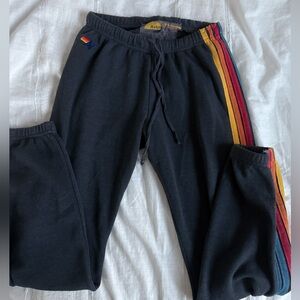 Aviator Nation rainbow stripe sweatpants